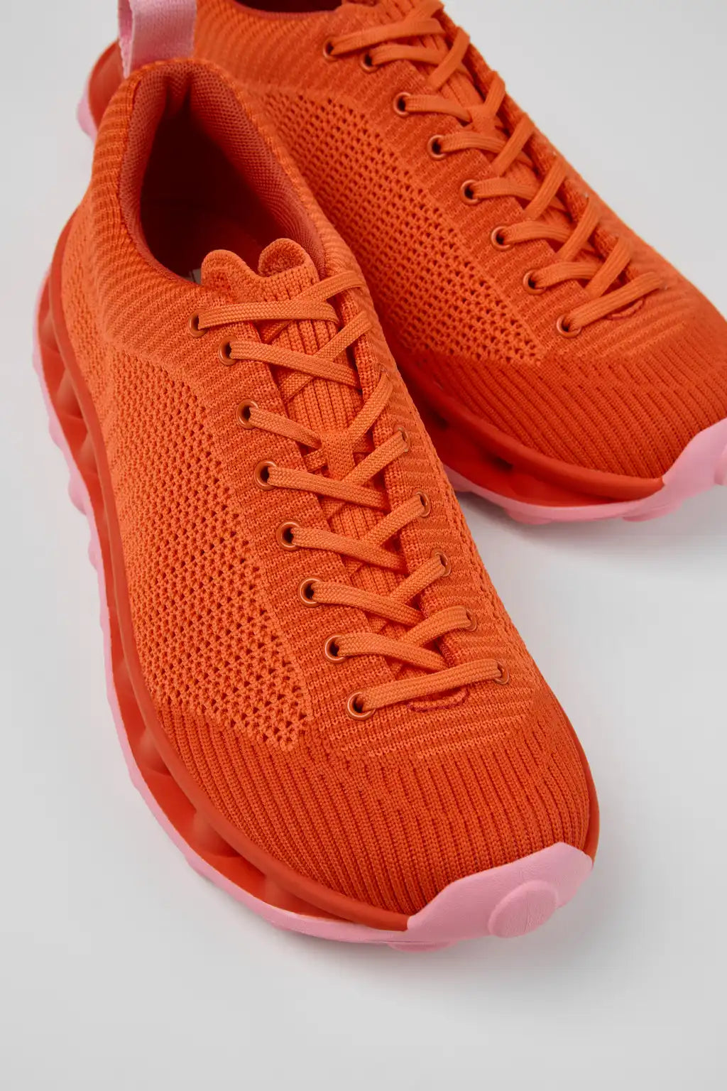 Camper x SUNNEI - PELOTISSIMA Burgundy, Pink and Orange Textile Sneakers for Women.