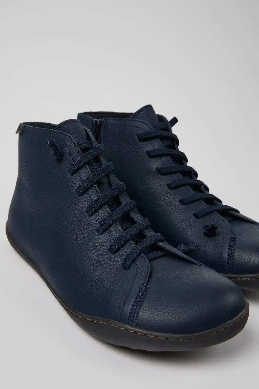 Peu Blue Leather Ankle Boots for Men.