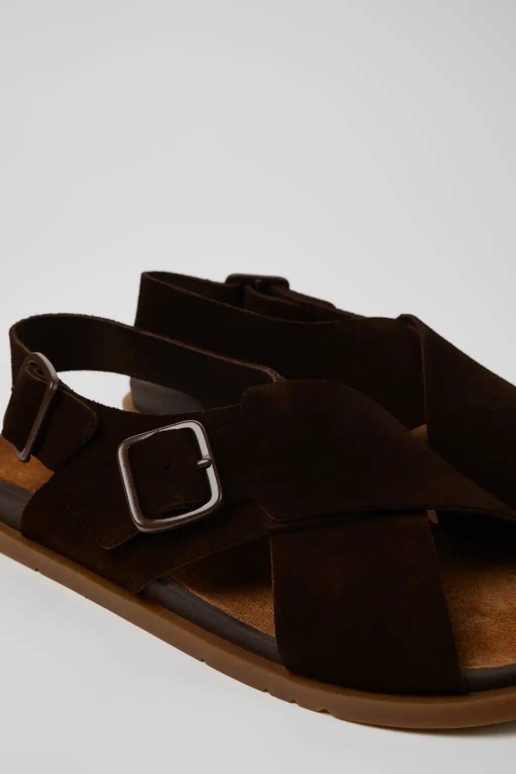 Lluc Sandal Black Leather Sandals for Men.