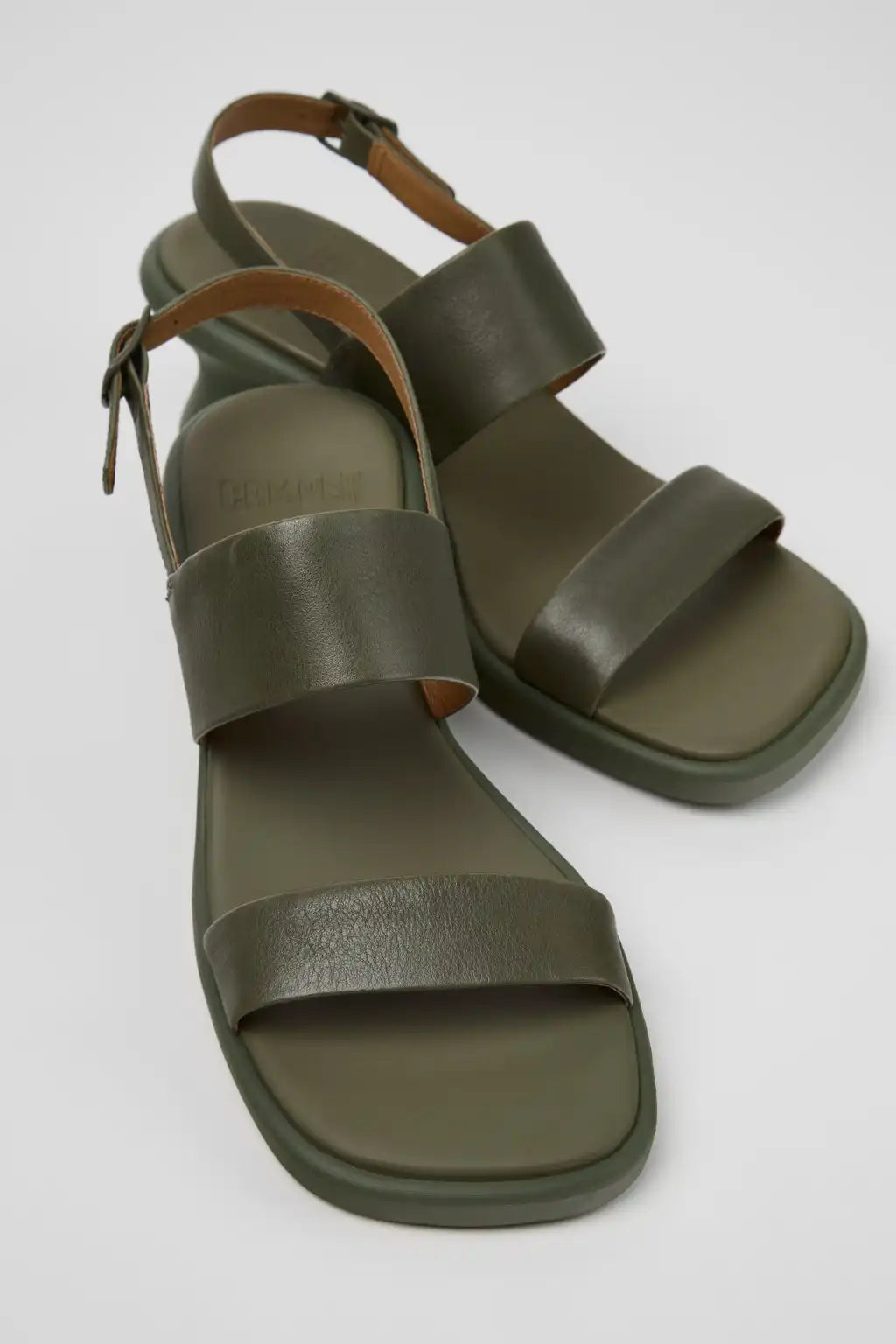 Louise Sandal Green Leather Sandals for Women.