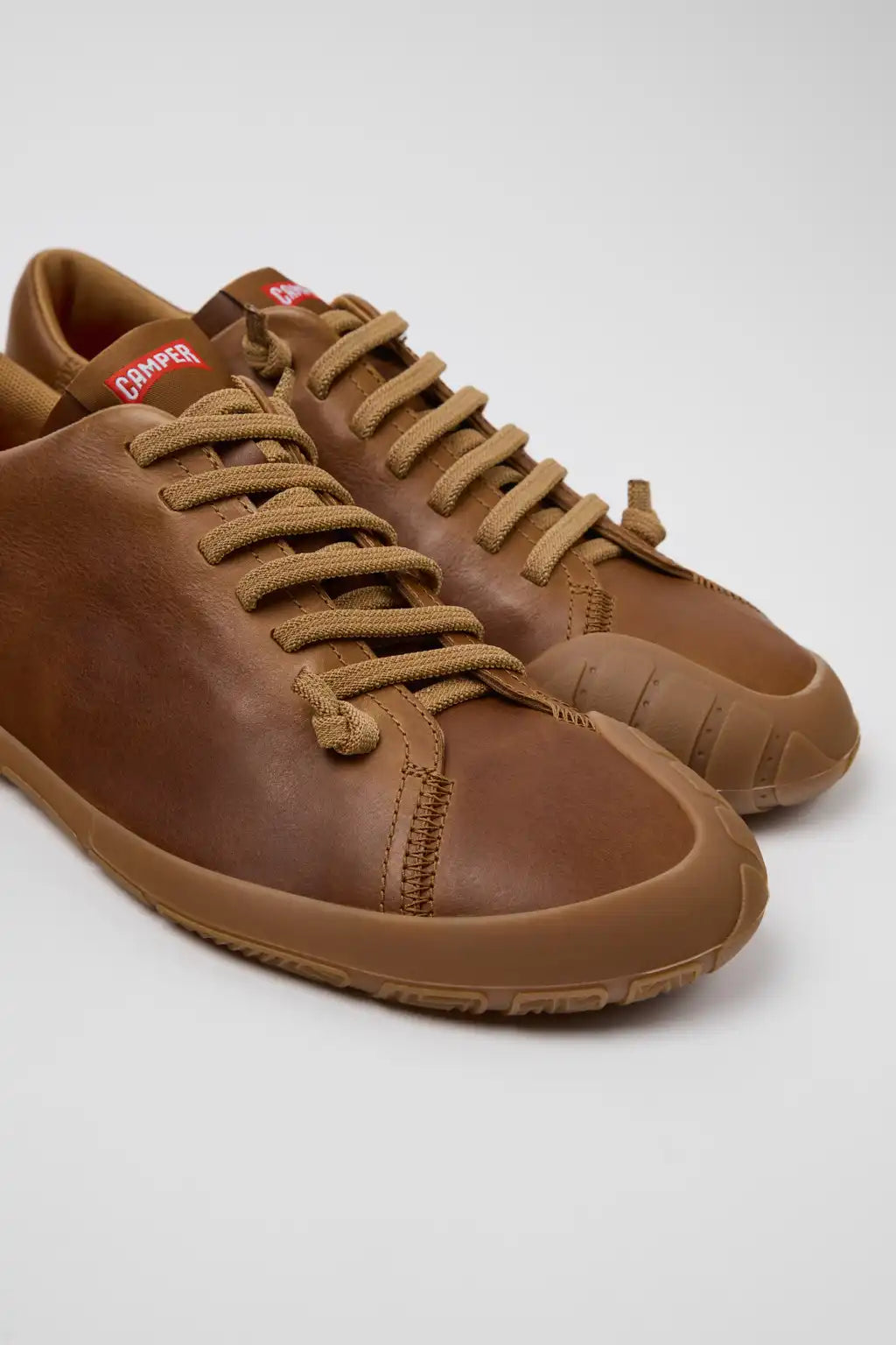 Peu Path+ Brown Leather Shoes for Men.