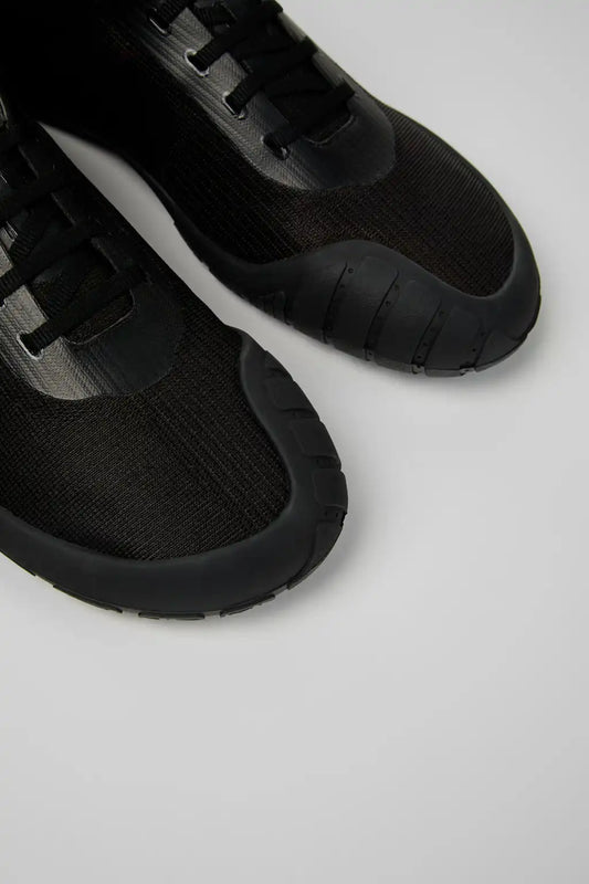 Peu Path+ Black Leather Sneakers for Men.