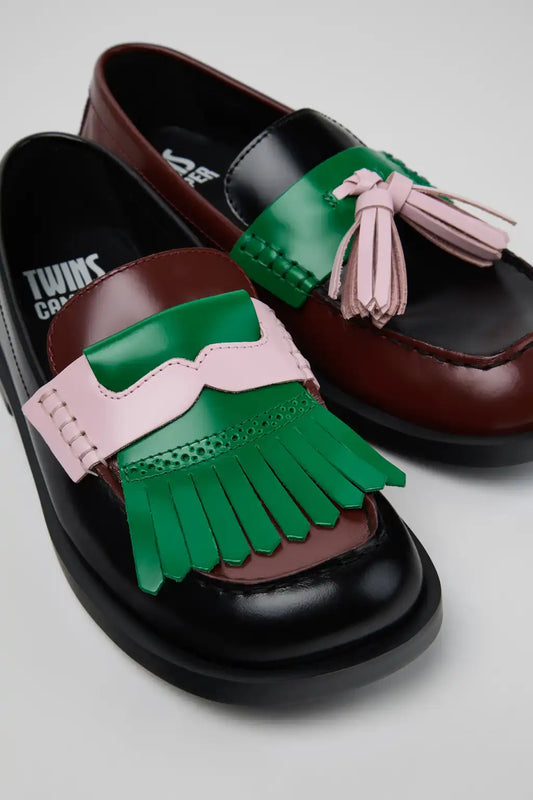 Twins Multicolor Leather Shoes for Men.