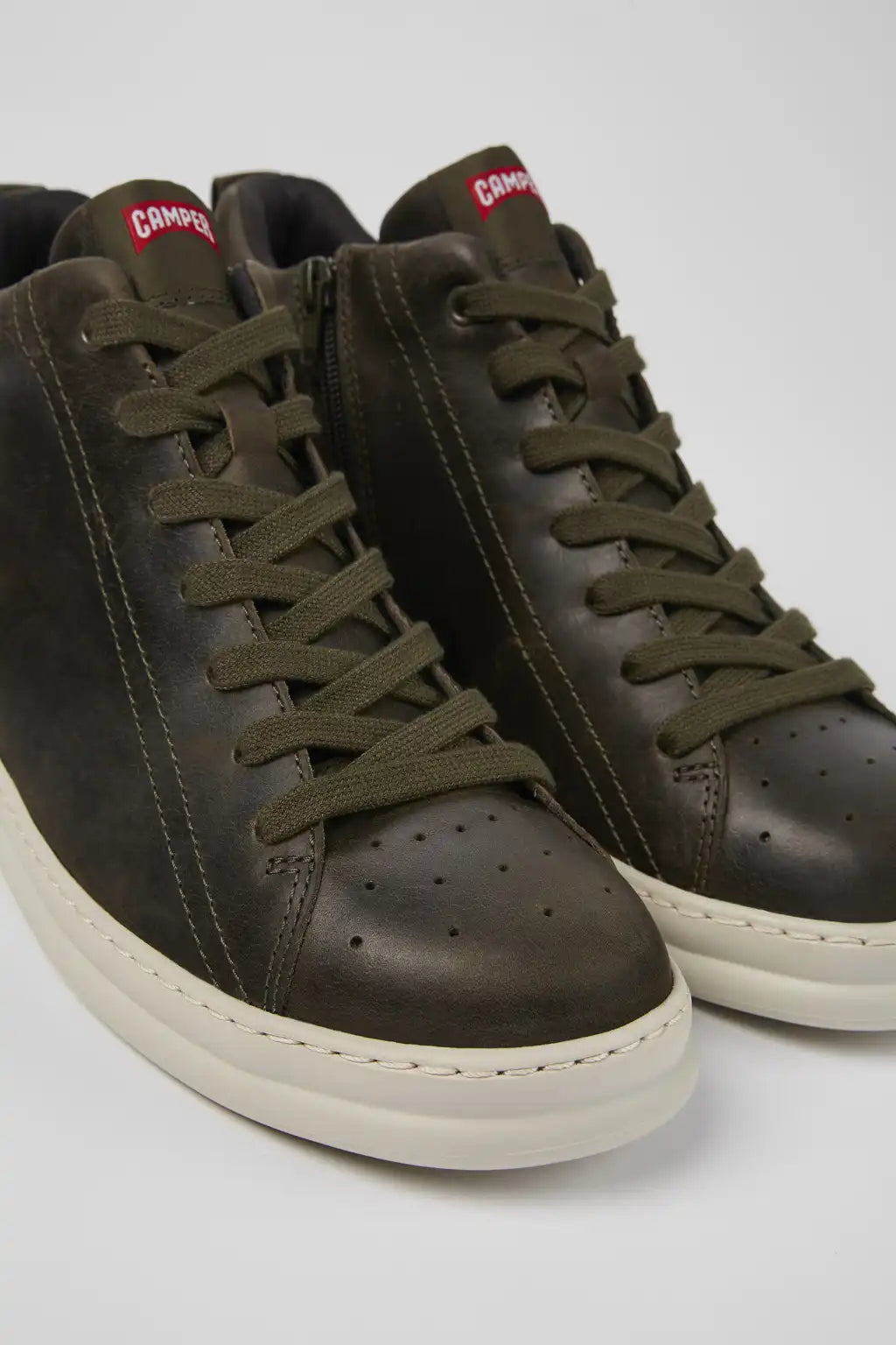 Runner Black Leather Ankle Boots for Men.