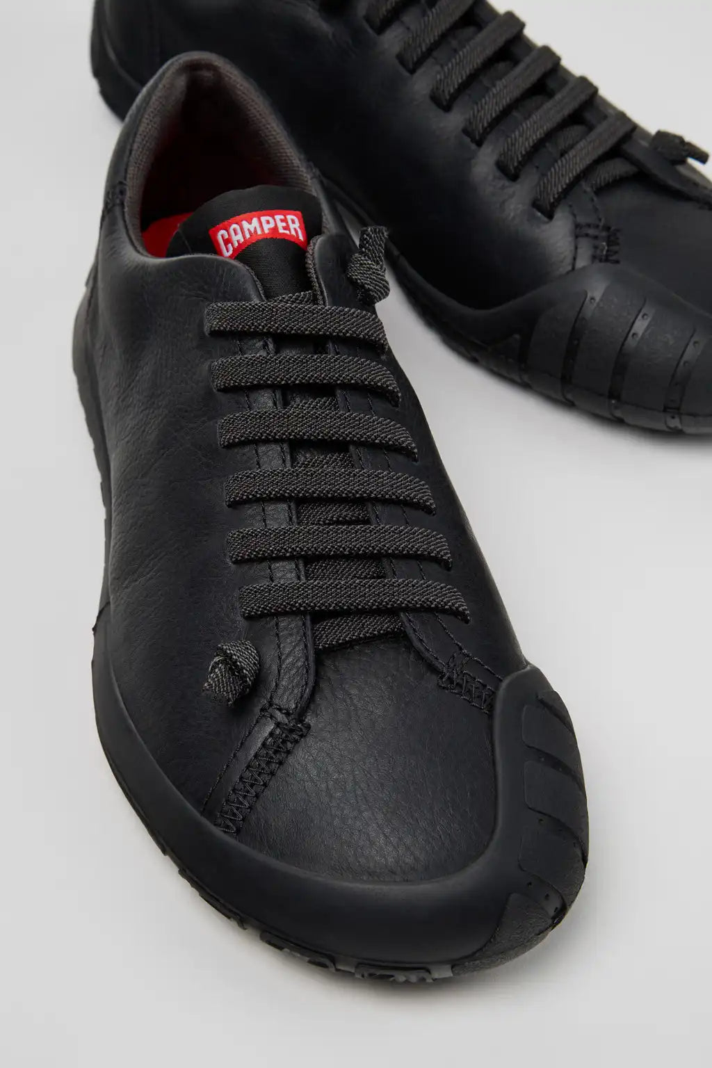 Peu Path+ Black Leather Sneakers for Women.