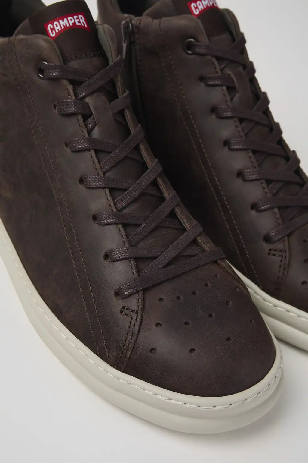Runner Black Leather Ankle Boots for Men.