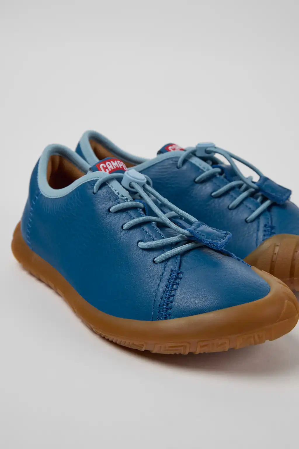 Peu Path Burgundy Leather Sneakers for Children.