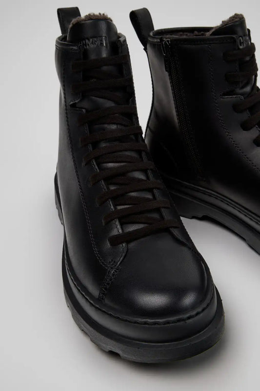 Brutus+ Black Leather Ankle Boots for Men.