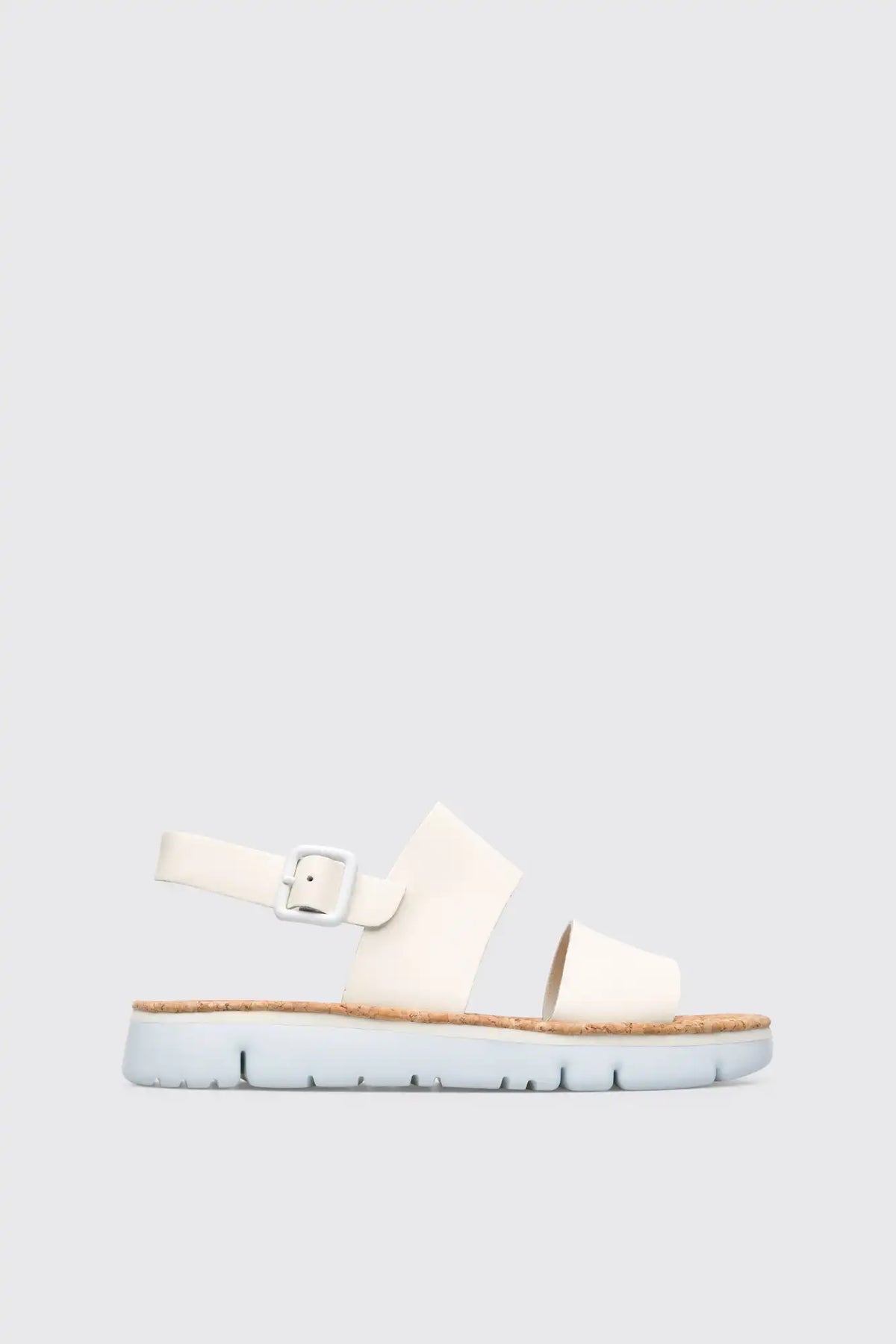 Oruga Black Leather Sandals for Women.