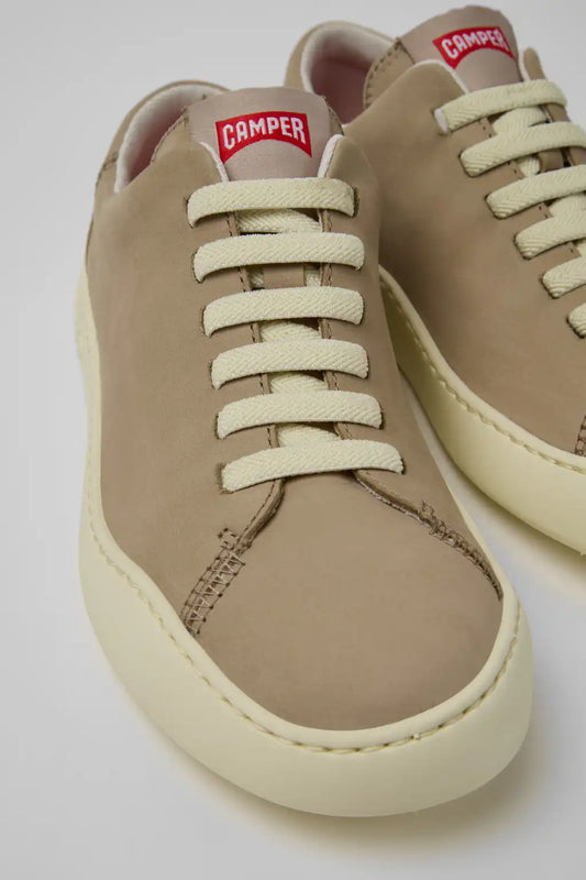 Peu Touring Beige Nubuck Sneakers for Women.