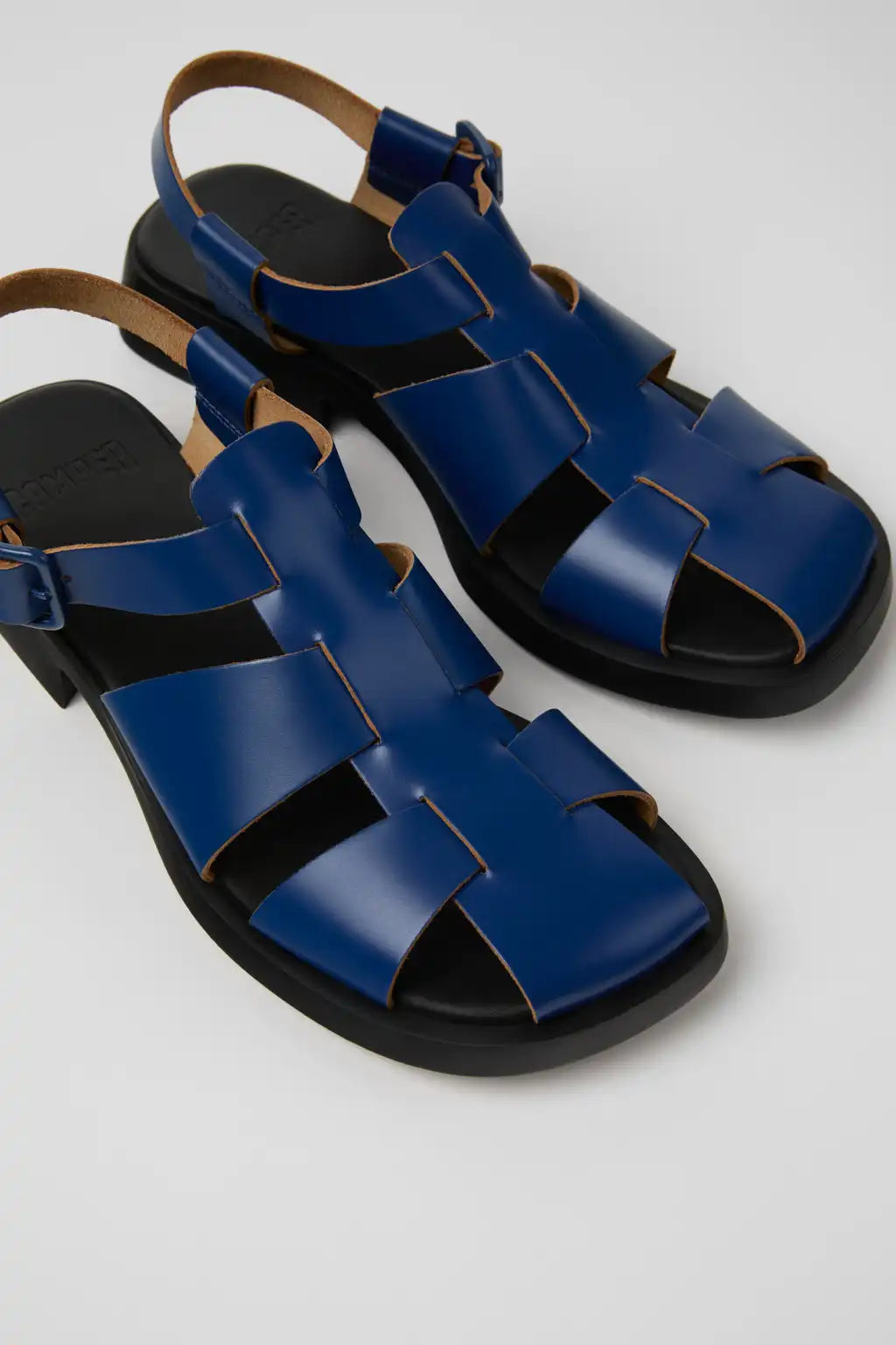 Dana Black Leather Sandals for Women.