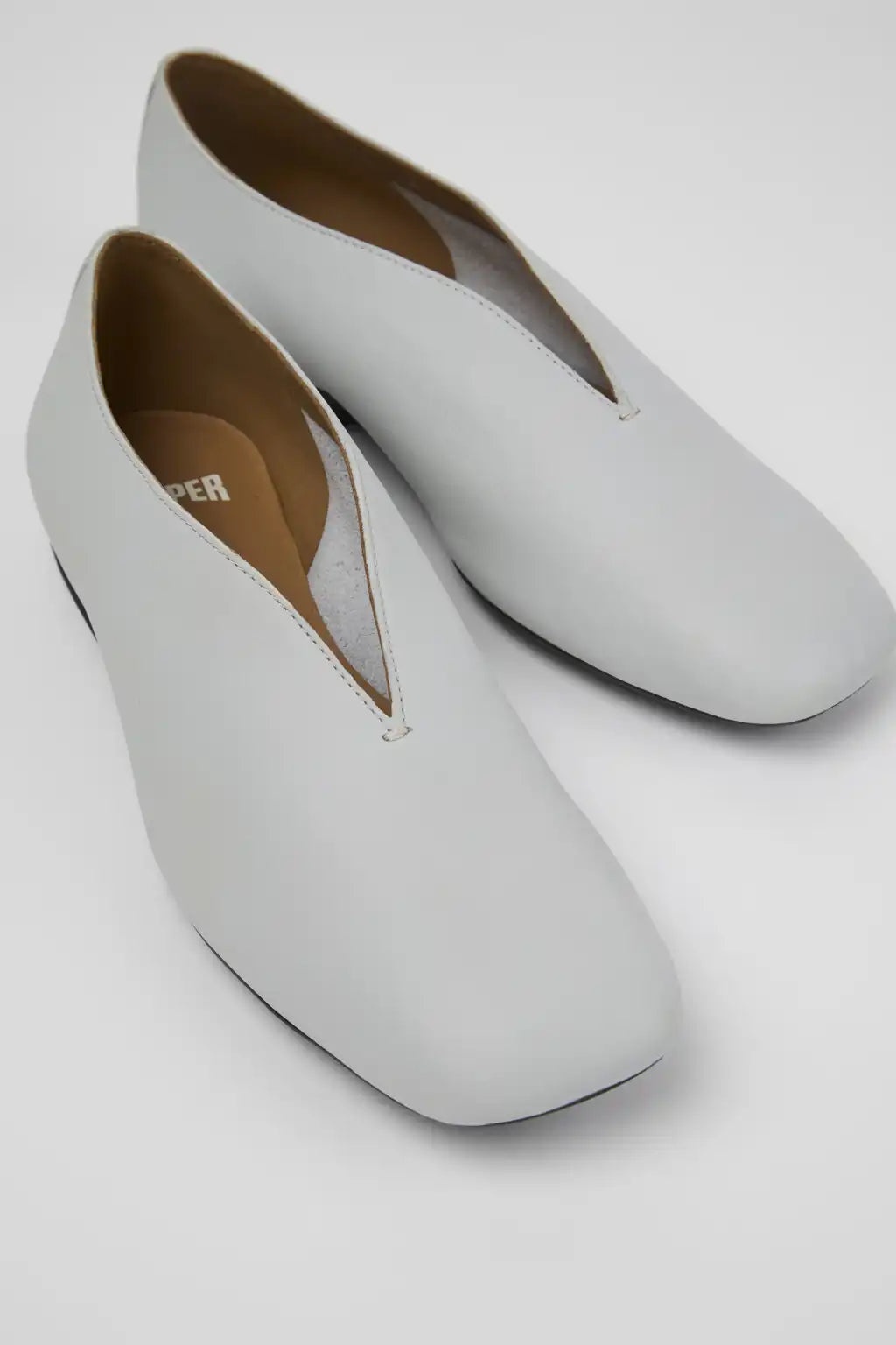 Casi Myra Black Leather Ballerinas for Women.