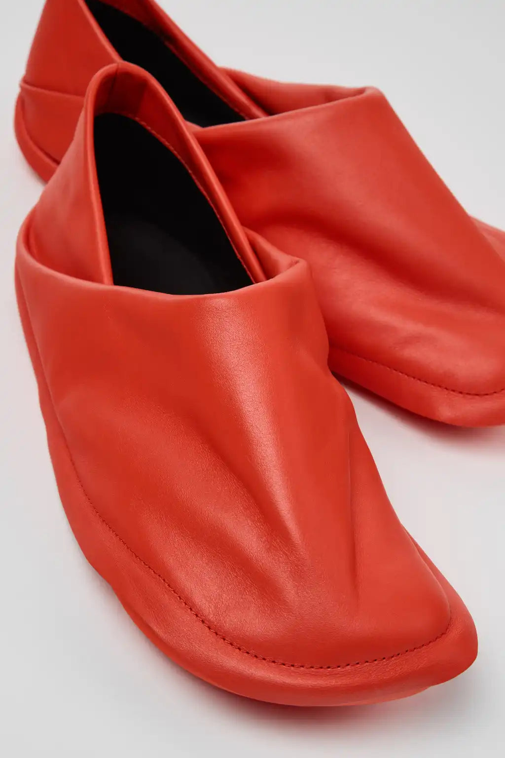 Camper x ISSEY MIYAKE - Peu Form Gray Leather Moccasins for Men.