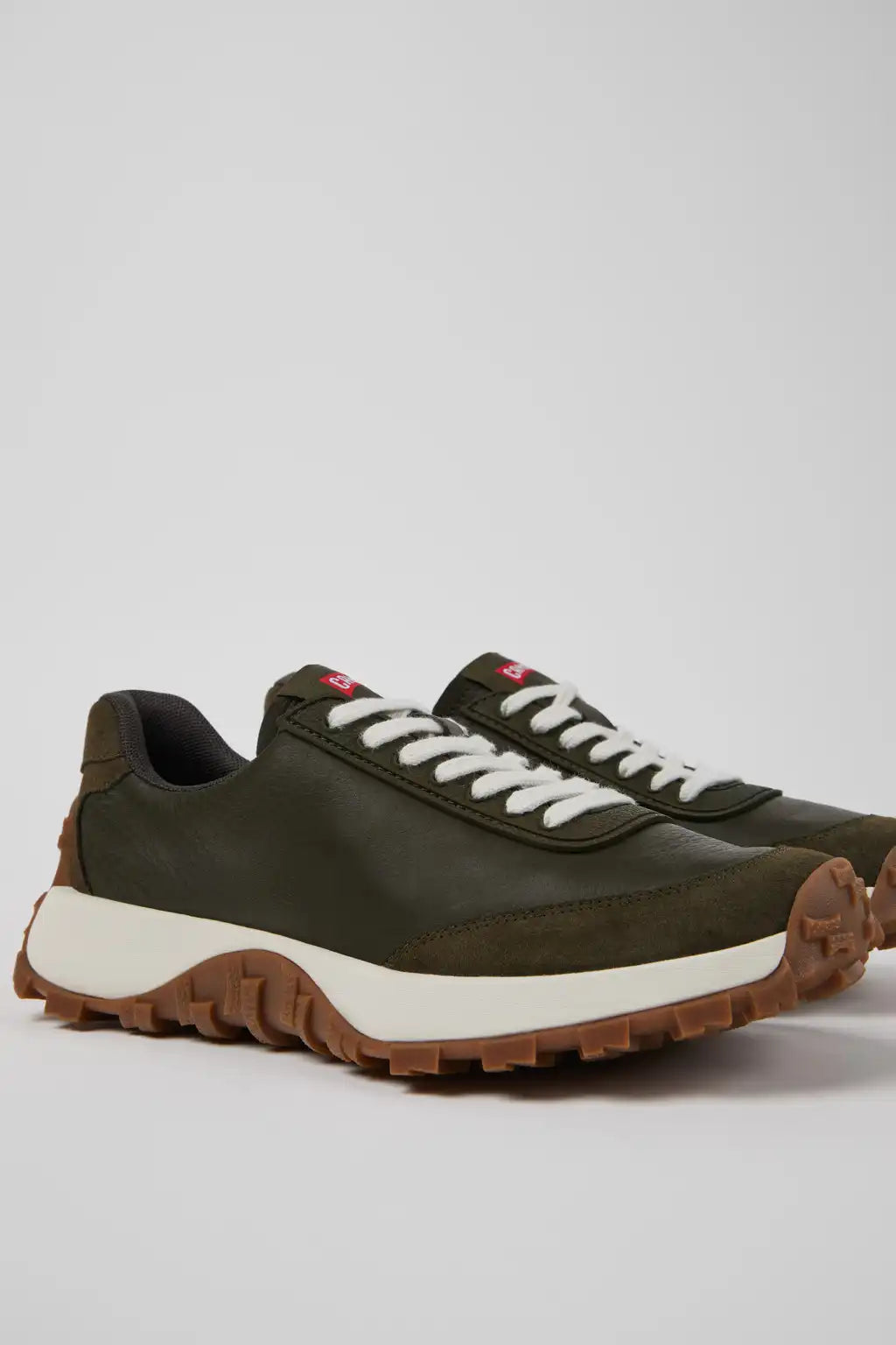 Drift Trail White Leather Sneakers for Women.