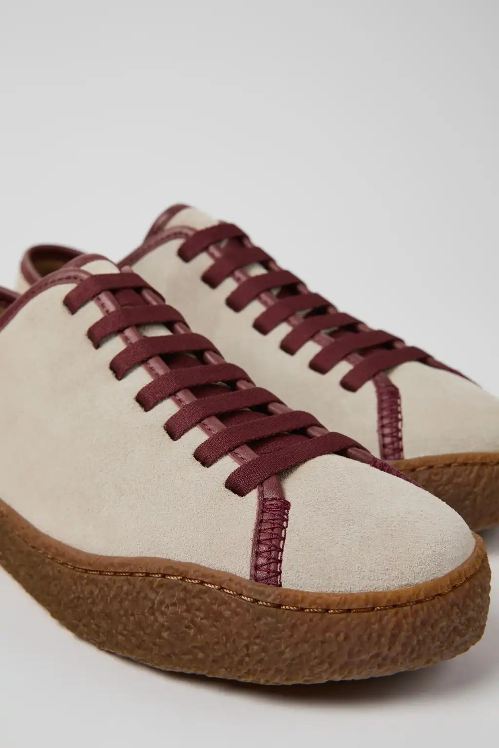 Peu Terreno Brown and Gray Nubuck and Leather Shoes for Women.