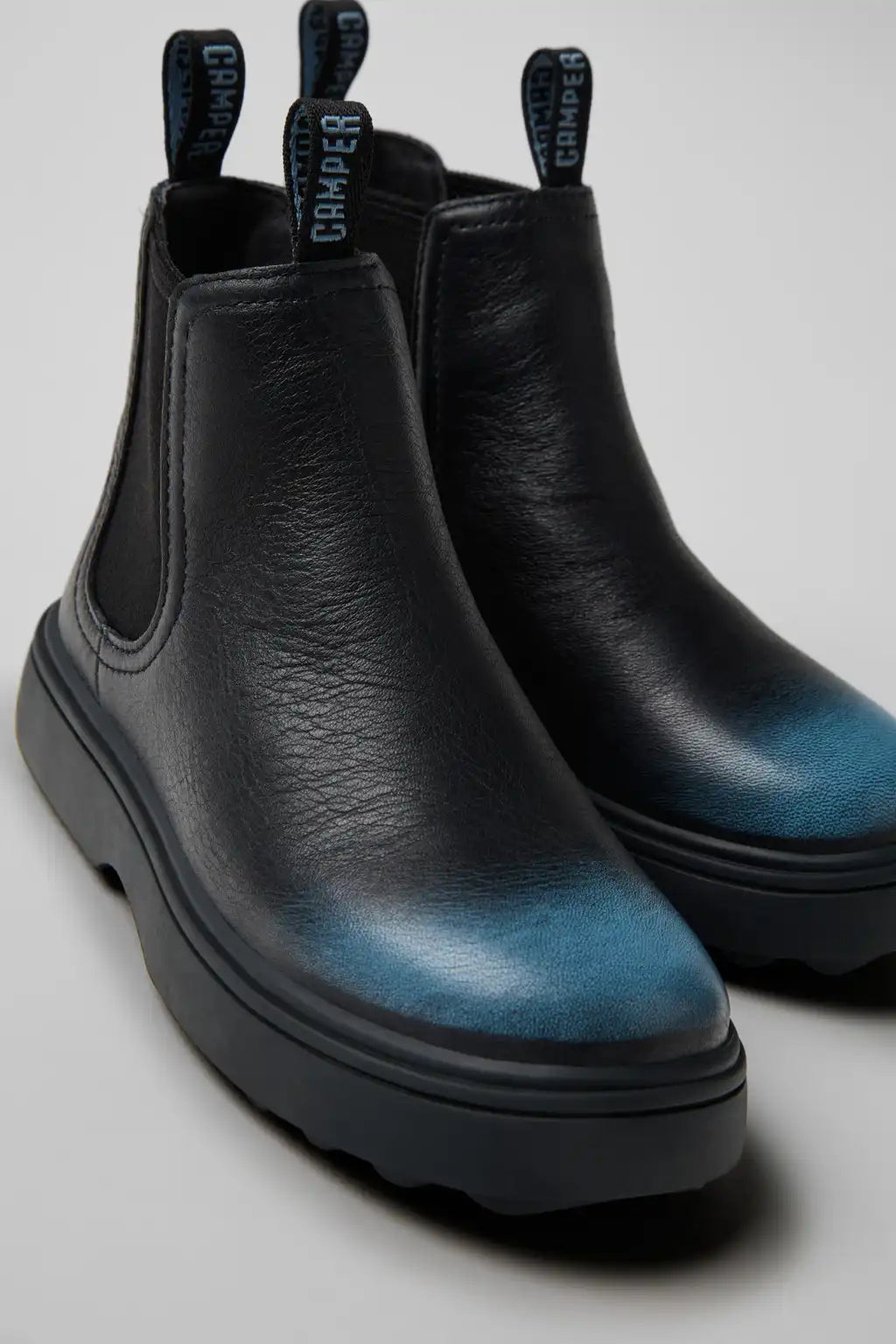 Norte Burgundy Leather Ankle Boots for Children.