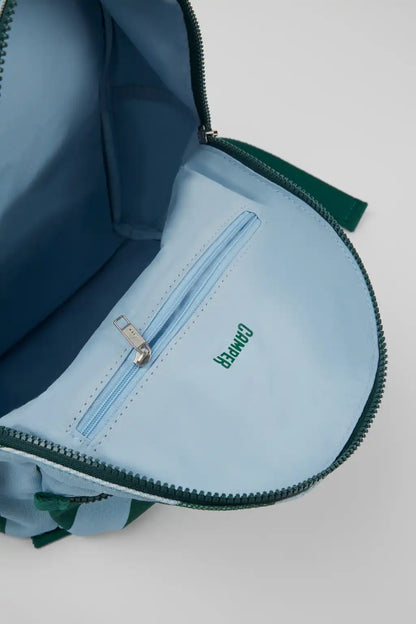 Ado Small blue and green recycled cotton backpack