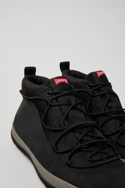 Peu Pista GM GORE-TEX Black Textile and Nubuck Mid Boots for Men.