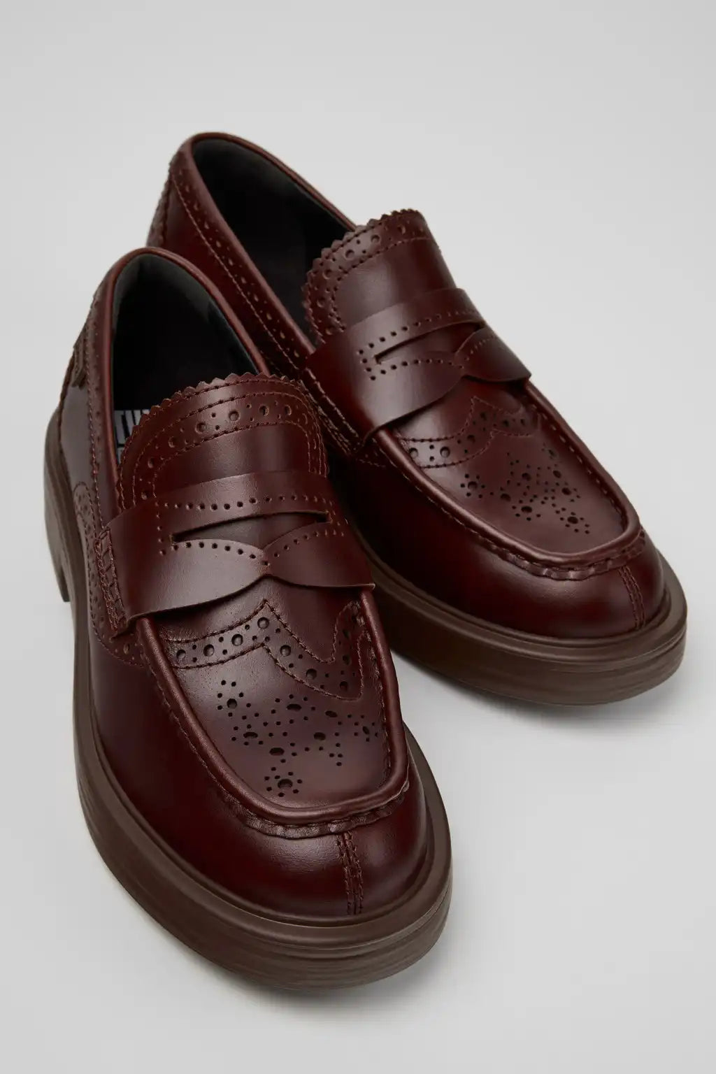 Twins Black Leather Moccasins for Women.