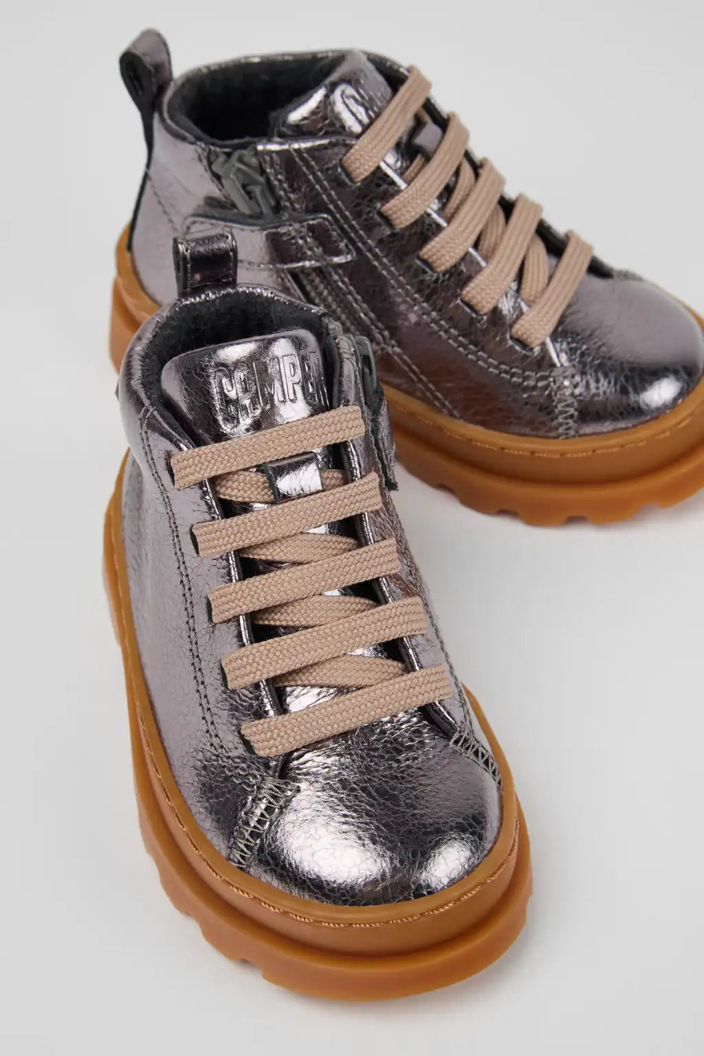 Camper x Moomin Multicolor Leather Ankle Boots for Children.