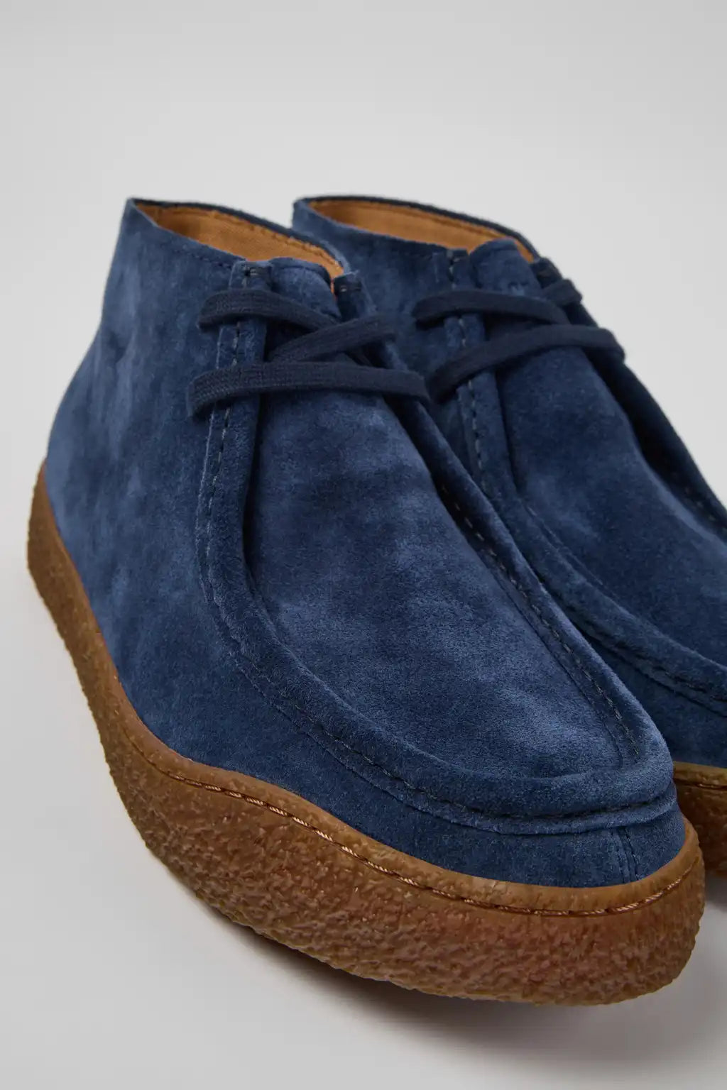 Peu Terreno Brown Nubuck Ankle Boots for Men.