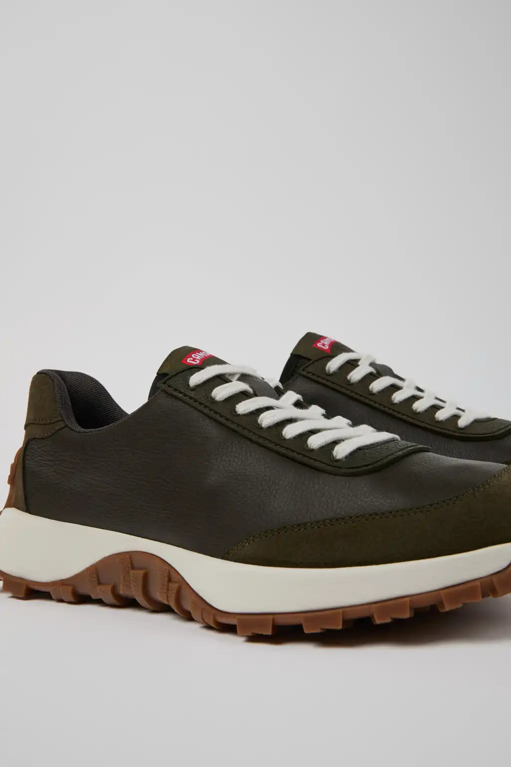 Drift Trail Black Leather and Nubuck Sneakers for Men.