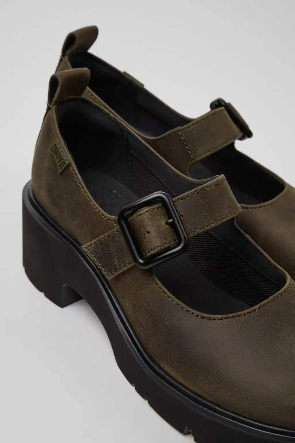 Milah Black Leather Shoes for Women.