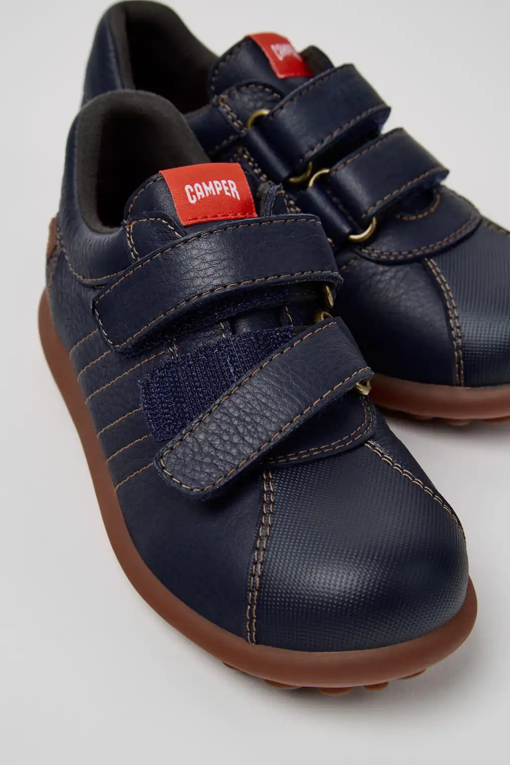 Pelotas Black Leather and Textile Shoes for Children.