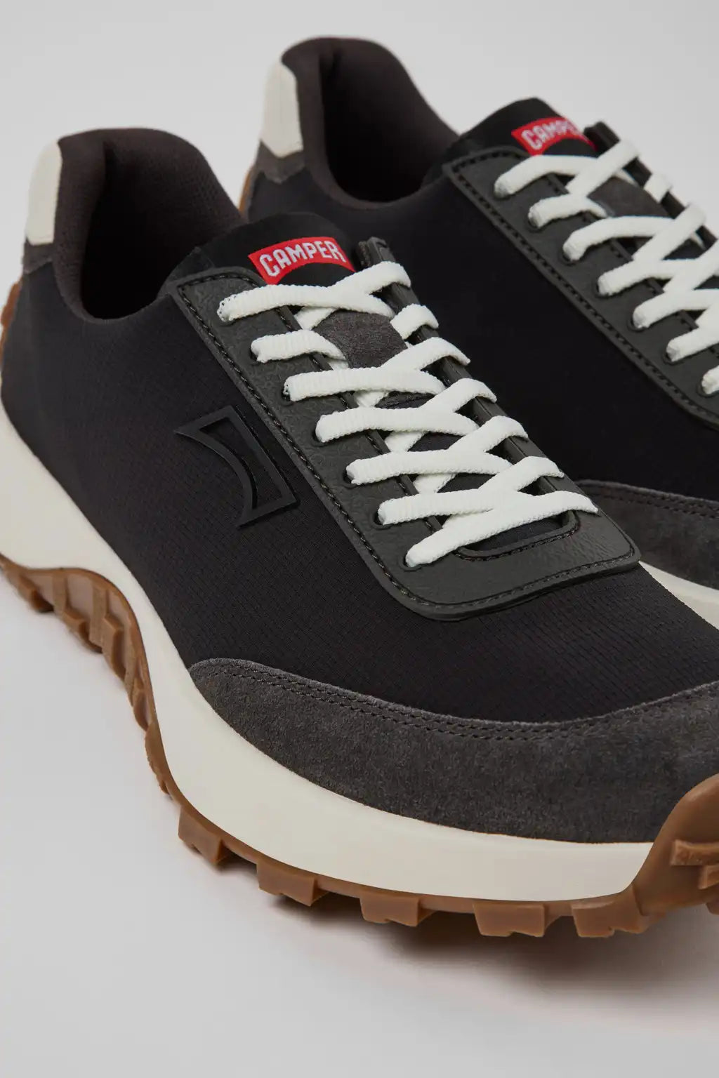 Drift Trail White and Beige Textile and Nubuck Sneakers for Men.