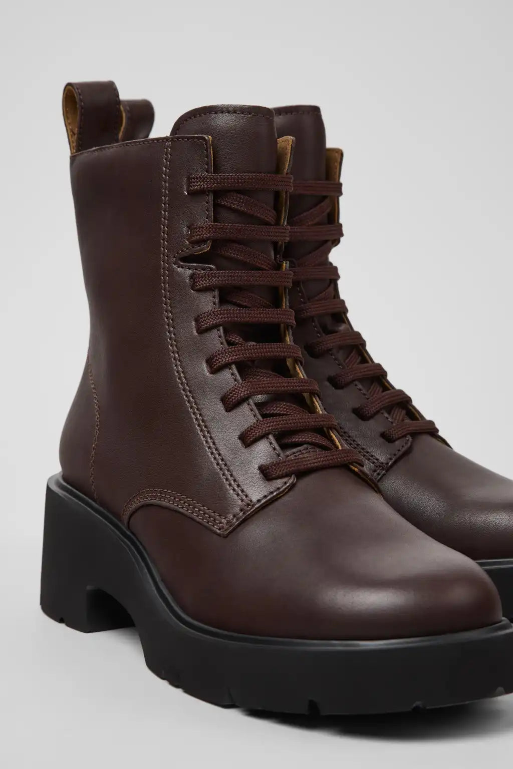 Milah Black Leather Ankle Boots for Women.