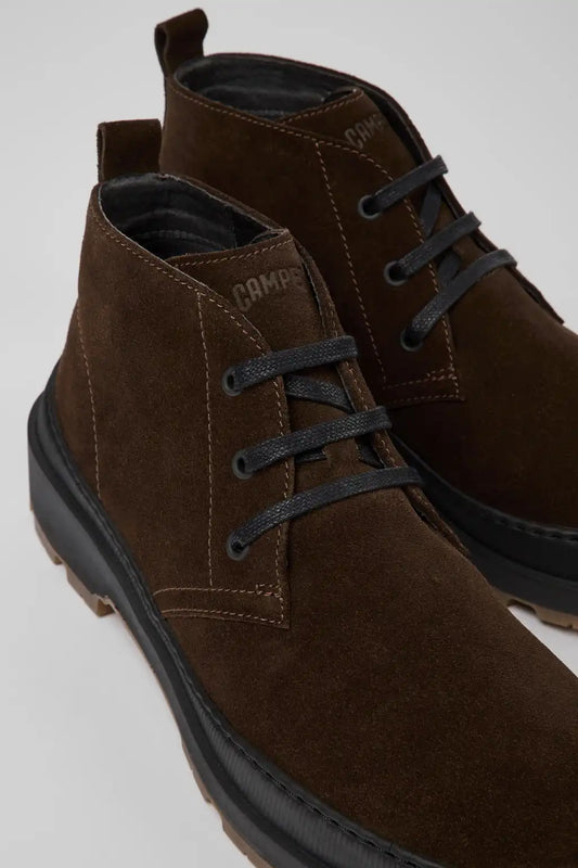 Brutus Trek MICHELIN Brown nubuck ankle boots for men