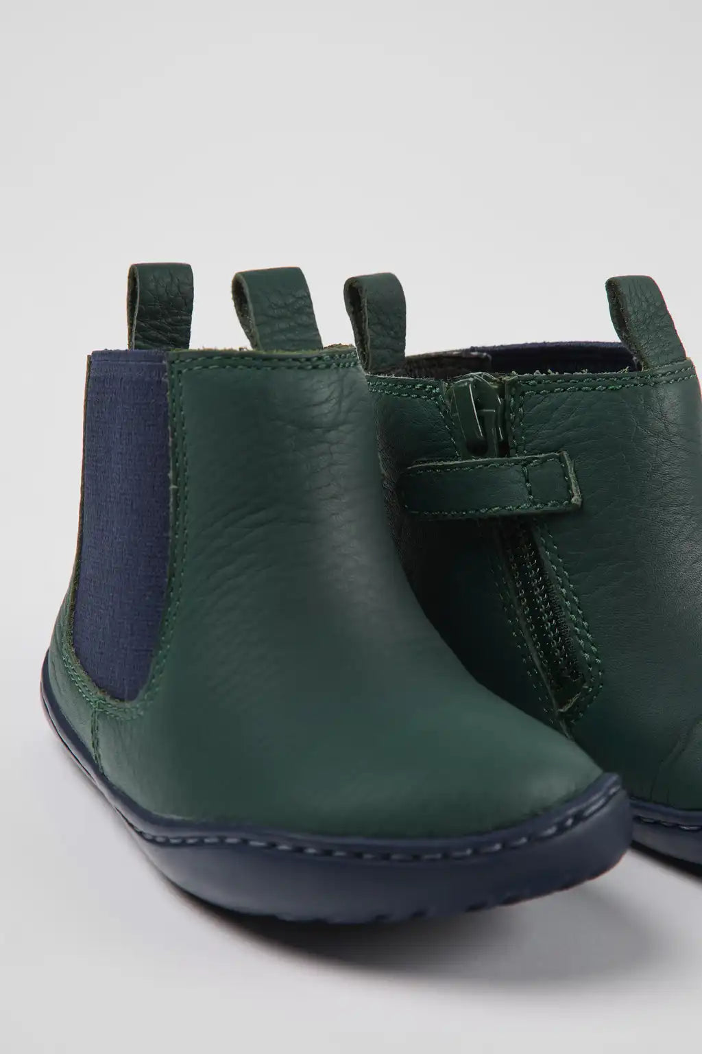 Twins Burgundy Leather Ankle Boots for Kids.