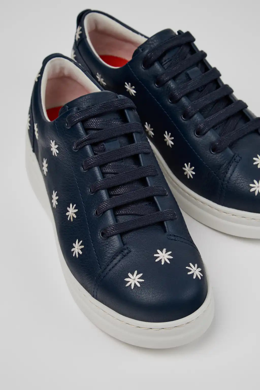 Runner Up Pink Leather Sneakers for Women.