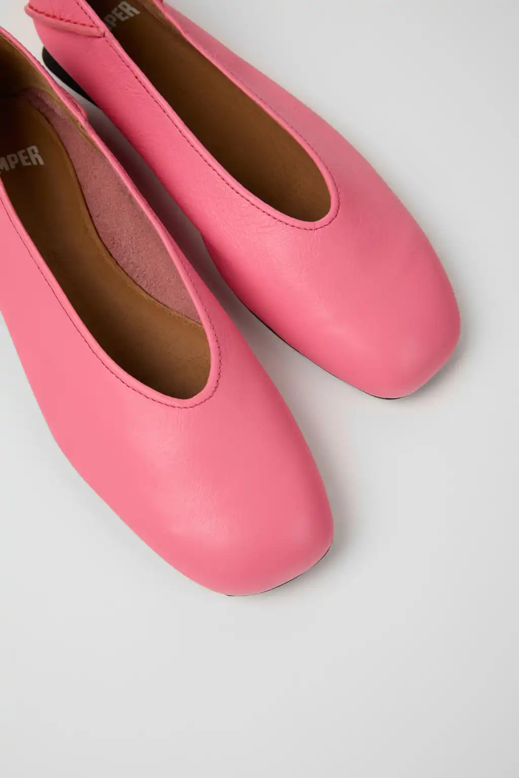 Casi Myra Blue Leather Ballerinas for Women.