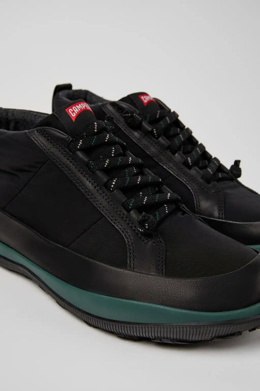 Peu Pista GM - PrimaLoft MICHELIN Black Textile and Leather Ankle Boots for Men.