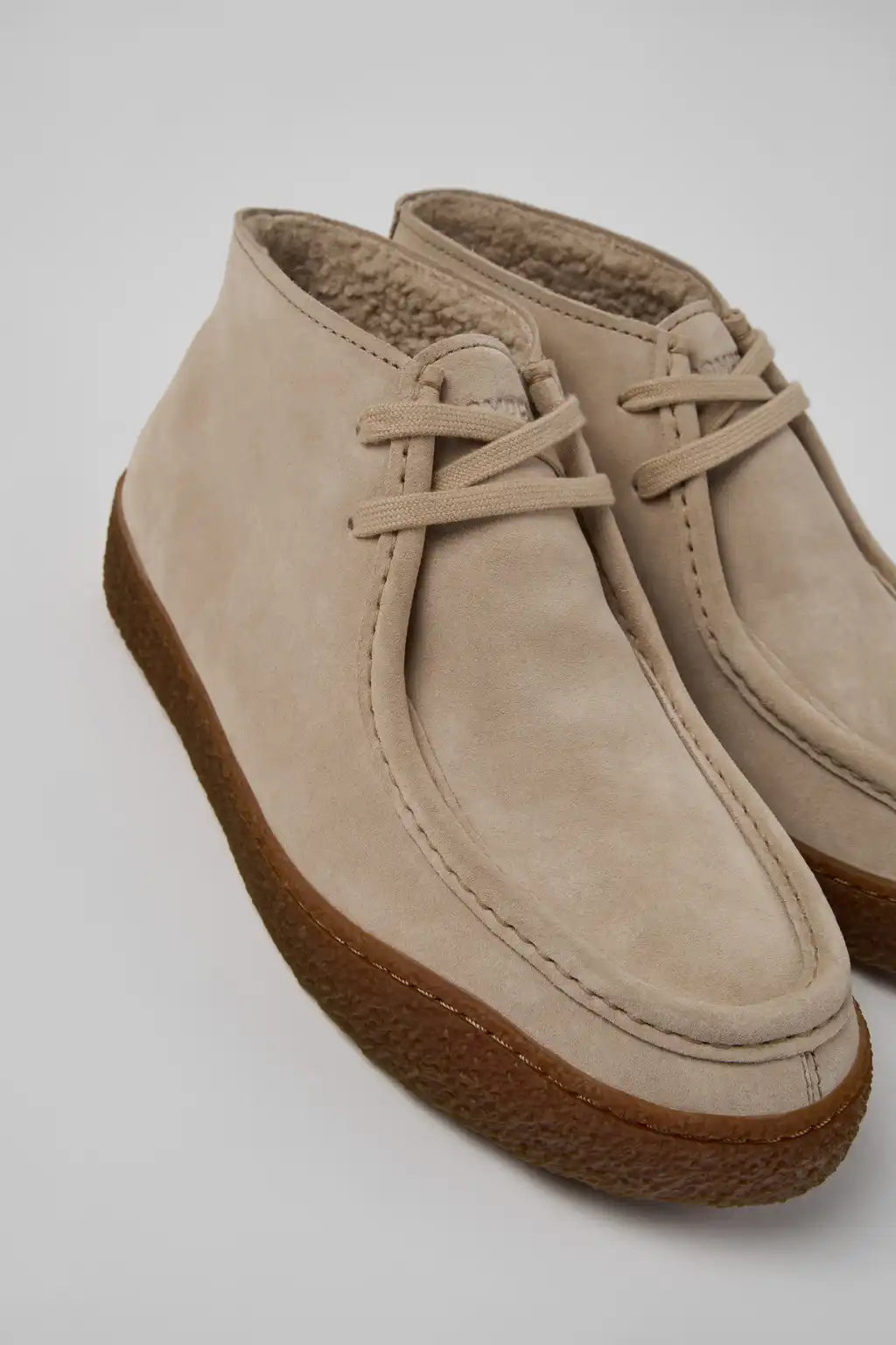 Peu Terreno Brown Nubuck Ankle Boots for Men.