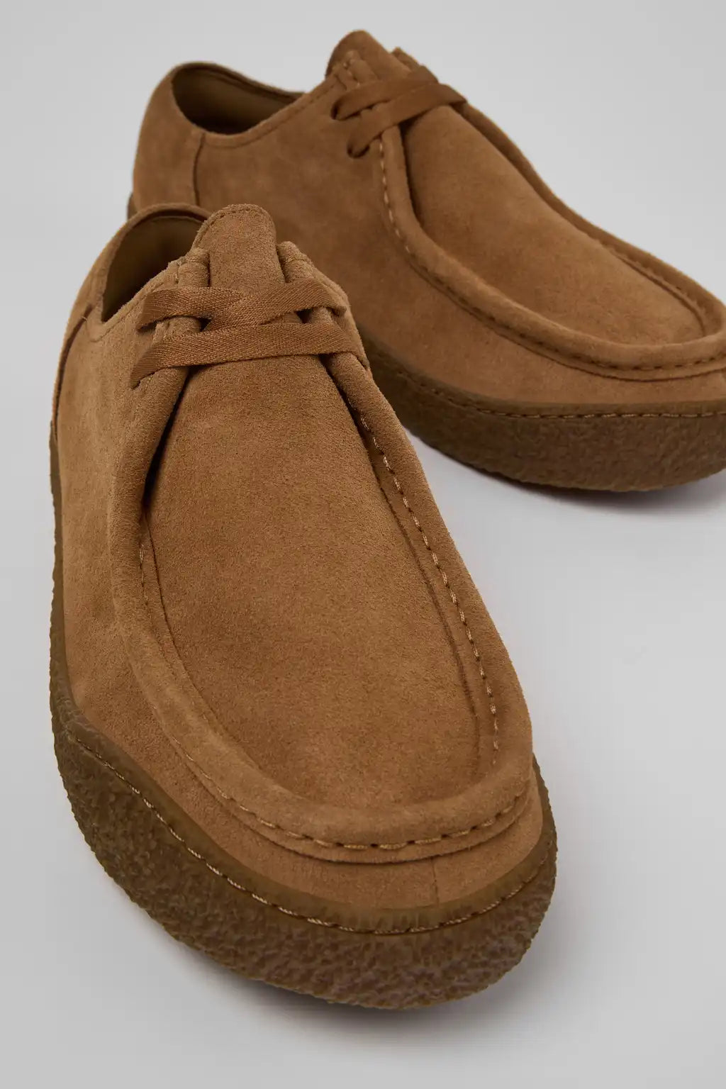 Peu Terreno Beige Suede Shoes for Men.