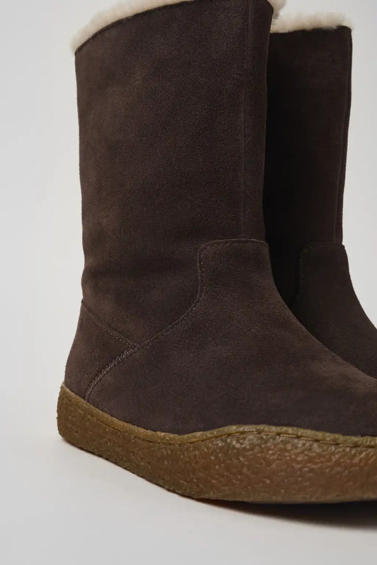 Peu Terreno Brown Nubuck Boots for Women