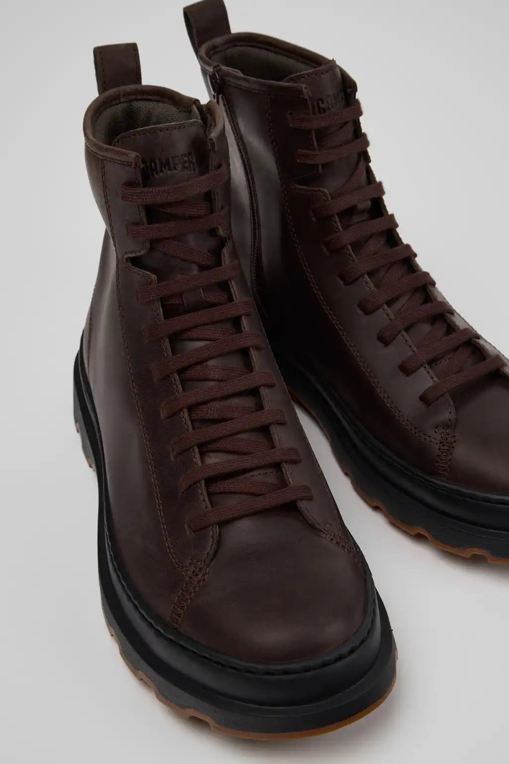 Brutus+ Black Leather Ankle Boots for Men.