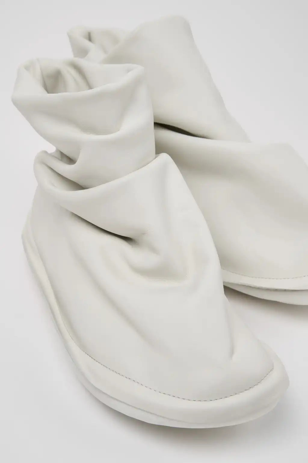 Camper x ISSEY MIYAKE - Peu Form Black Leather Ankle Boots for Men.